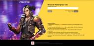 Free Fire Redemption Site (Image by Garena)